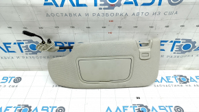 Left visor Ford Fusion mk5 13-20 light gray, without hook, with backlight, for cleaning