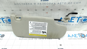 Left visor Ford Fusion mk5 13-20 light gray, without hook, with backlight, for cleaning