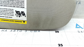 Left visor Ford Fusion mk5 13-20 light gray, without hook, with backlight, for cleaning
