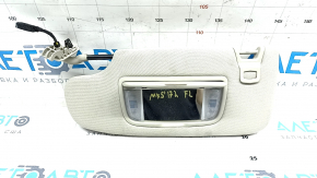 Left visor Ford Fusion mk5 13-20 light gray, without hook, with backlight, for cleaning