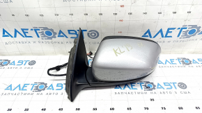 Side mirror left Jeep Cherokee KL 14-18 7+3 pins, turn signal, heating, backlight, BSM, silver, sand, scratches