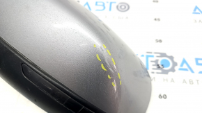 Side mirror left Jeep Cherokee KL 14-18 7+3 pins, turn signal, heating, backlight, BSM, silver, sand, scratches
