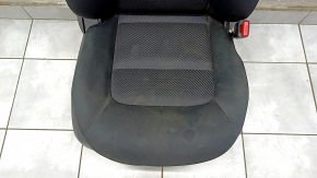 Passenger seat Mazda CX-5 17- without airbag, cloth black, mechanical, scratches on the lining, for dry cleaning