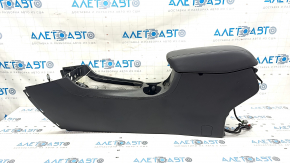 Console center armrest and cup holders Jeep Cherokee KL 19- black, leather, scratches