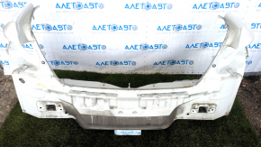Rear panel Hyundai Sonata 11-15 white WHC with glasses, dents, crack along the seam