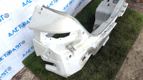 Rear panel Hyundai Sonata 11-15 white WHC with glasses, dents, crack along the seam