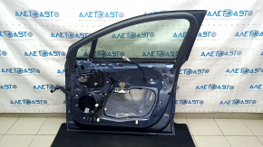Door assembly front right Ford Fusion mk5 13-20 hybrid, blue N6, bump on molding, bumps, dents, scratches on trim