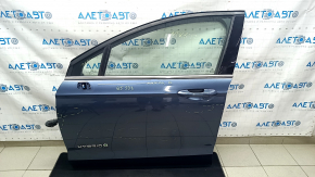 Door assembly front left Ford Fusion mk5 13-20 hybrid, blue N6, butt, cracks on the overlay