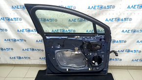 Door assembly front left Ford Fusion mk5 13-20 hybrid, blue N6, butt, cracks on the overlay