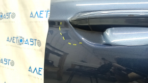 Door assembly front right Ford Fusion mk5 13-20 hybrid, blue N6, bump on molding, bumps, dents, scratches on trim