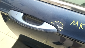 Door assembly front right Ford Fusion mk5 13-20 hybrid, blue N6, bump on molding, bumps, dents, scratches on trim