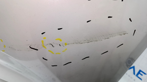 Front bumper bare Mazda CX-5 17 - white, scratches, dented, broken fasteners