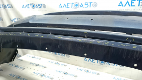 Front bumper bare Ford Fusion mk5 17-18 without parking sensors, blue, scratches, broken jumpers, hole, holes for frame
