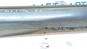 Right threshold Ford Fusion mk5 13-20 blue, with seals, broken fastening, dented fastening, scratches