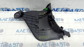 Front pillar trim lower left Mazda CX-5 17- black, scratches, abrasions, non-factory holes