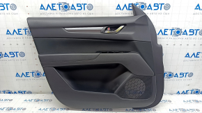 Door trim card front left Mazda CX-5 17- with black insert cloth, armrest leather black, scratches, abrasions, broken fastening