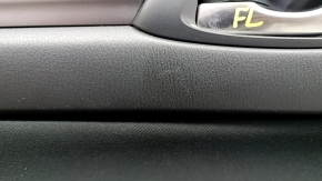 Door trim card front left Mazda CX-5 17- with black insert cloth, armrest leather black, scratches, abrasions, broken fastening
