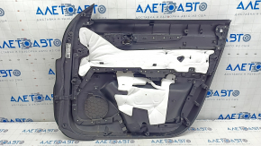 Door trim card front left Mazda CX-5 17- with black insert cloth, armrest leather black, scratches, abrasions, broken fastening