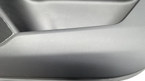 Door trim card front right Mazda CX-5 17- with black insert cloth, armrest leather black, scratches, abrasions, scratch on leather, broken fastening