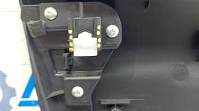Door trim card front right Mazda CX-5 17- with black insert cloth, armrest leather black, scratches, abrasions, scratch on leather, broken fastening