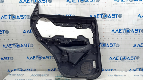 Door trim card rear right Mazda CX-5 17- with black insert leather, armrest leather black, scratches, abrasions