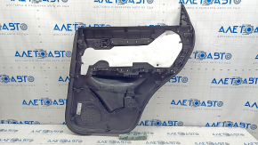Door trim card rear left Mazda CX-5 17- with black insert leather, armrest leather black, scratches, abrasions