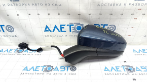 Side mirror left Ford Fusion mk5 13-20 3 pins, blue, chips, sand