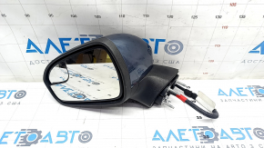 Side mirror left Ford Fusion mk5 13-20 3 pins, blue, chips, sand