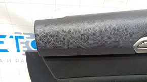 Door trim card rear left Ford Fusion mk5 17-20 black with gray insert, cloth, leather armrest, gray molding, scratches