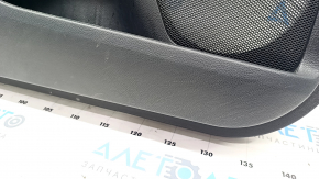Door trim card front left Ford Fusion mk5 17-20 black with gray insert, cloth, armrest leather, molding gray, scratches