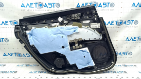 Door trim card rear right Ford Fusion mk5 17-20 black with gray insert, cloth, leather armrest, gray molding, scuffs
