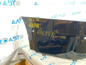 Rear bumper bare upper part Tesla Model X 16-21 black, dent, scratches, cracks, broken fasteners