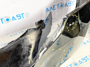 Rear bumper bare upper part Tesla Model X 16-21 black, dent, scratches, cracks, broken fasteners