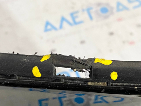 Rear bumper bare upper part Tesla Model X 16-21 black, dent, scratches, cracks, broken fasteners