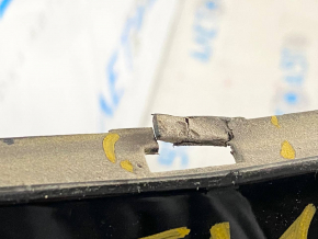 Rear bumper bare upper part Tesla Model X 16-21 black, dent, scratches, cracks, broken fasteners