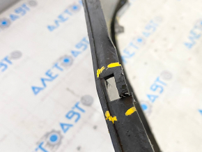 Rear bumper bare upper part Tesla Model X 16-21 black, dent, scratches, cracks, broken fasteners