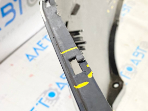 Rear bumper bare upper part Tesla Model X 16-21 black, dent, scratches, cracks, broken fasteners