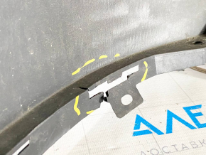 Rear bumper bare upper part Tesla Model X 16-21 black, dent, scratches, cracks, broken fasteners