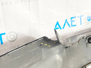 Rear bumper bare upper part Tesla Model X 16-21 black, dent, scratches, cracks, broken fasteners