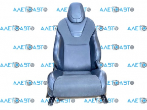 Passenger seat Tesla Model X 16-21 with AIRBAG leather black, scratches on the pad, leather defect
