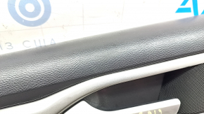 Door trim card rear left Ford Fusion mk5 17-20 black with gray insert, cloth, leather armrest, gray molding, scratches