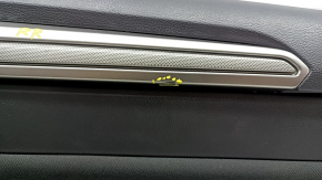 Door trim card rear right Ford Fusion mk5 17-20 black with gray insert, cloth, leather armrest, gray molding, scuffs