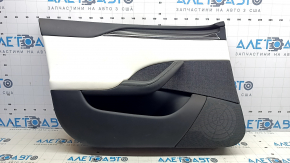 Door trim card front left Tesla Model S 21- white leather, with window lift control, with tweeter