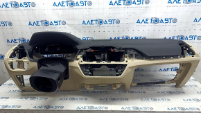 Torpedo front panel with AIRBAG BMW X3 G01 18-21 black and beige, without projection, for cleaning