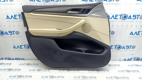 Door trim card front left BMW X3 G01 18-21 leatherette beige, wood insert, scuffs, scratches
