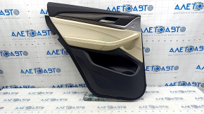 Door trim card rear left BMW X3 G01 18-21 leatherette beige, wood insert, scuffs, scratches, abrasions