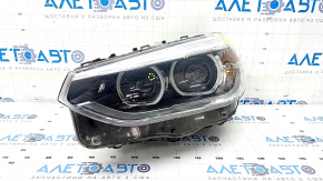 Front left headlight complete BMW X3 G01 18-21 halogen+LED, pokes, crack in mount