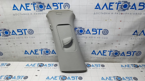 Center pillar trim upper belt left VW Passat b8 16-19 USA gray, scratches, crack in fastening