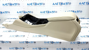 Console central armrest BMW X3 G01 18-21 beige, scratches, cracks in the armrest