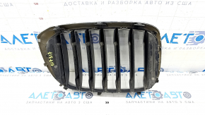 Radiator grill left BMW X3 G01 18-21 nostril, chrome frame + chrome grill, broken fasteners, pokes on chrome